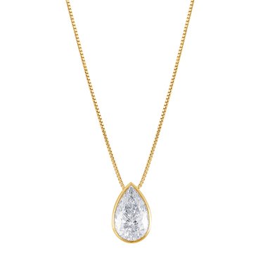 Evolv. 3 cttw Lab Grown Diamond Pear Cut Solitaire Pendant
