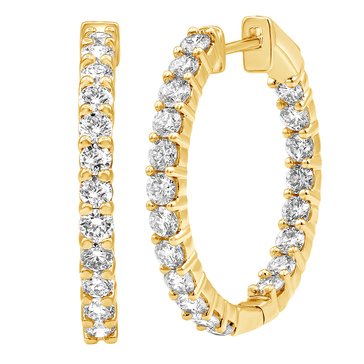 Evolv. 2 cttw Lab Grown Diamond Hoop Earrings