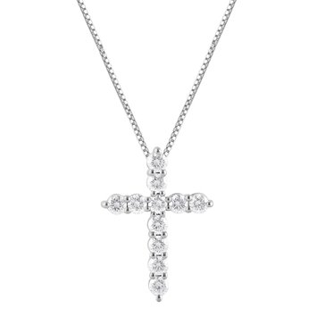 Evolv. 1 cttw Lab Grown Diamond Cross Pendant