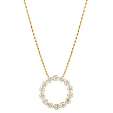 1 cttw Diamond Open Circle Pendant