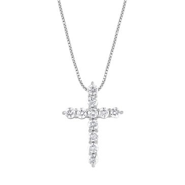 1 cttw Diamond Cross Pendant