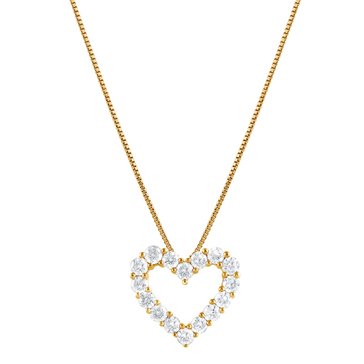 1 1/2 cttw Diamond Open Heart Pendant