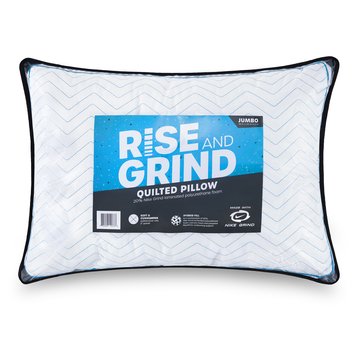 Rise and Grind Quilted Pillow