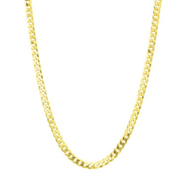 Flat Curb Chain Necklace, 3.2mm