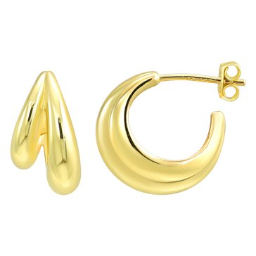Puffy Tapered Hoop Earrings