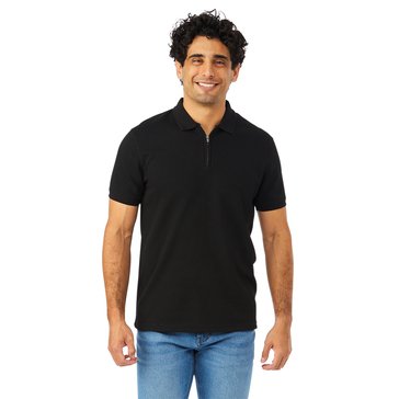 Eight Bells Men's Short Sleeve Ottoman Ribbed Textured Polo