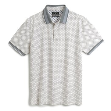 Eight Bells Men's Short Sleeve Printed Golf Polo