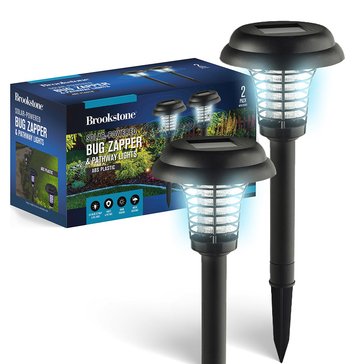 Brookstone Solar Power ABS Bug Zapper 2-Pack