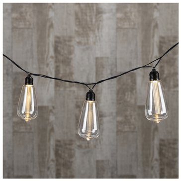 Gerson 10-Piece Connectable Electric Patio Lights Garland