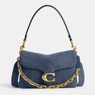 COACH Suede Chain Tabby Shoulder Bag with Chain