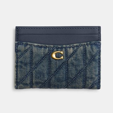 COACH Quilted Loved Denim Essential Card Case