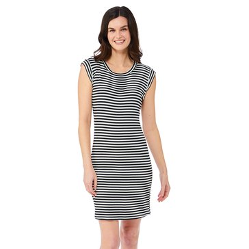 Yarn & Sea Women's Short Sleeve Rib Mini Dress