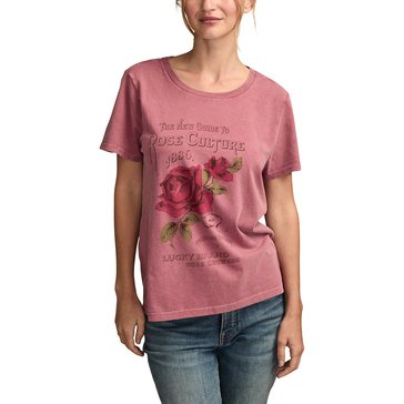 Lucky Brand Women's Rose Culture Classic Crew