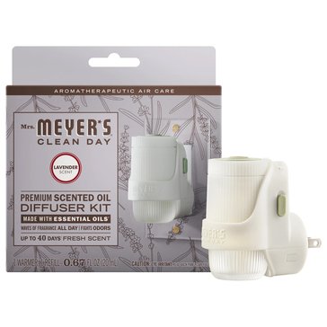 Mrs. Meyer's Clean Day Starter Kit Warmer Plus Refill, Lavender Scent