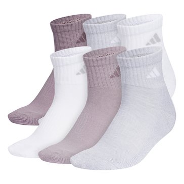 Adidas Women's Athletic Cushioned Quarter Socks, 6-Pack