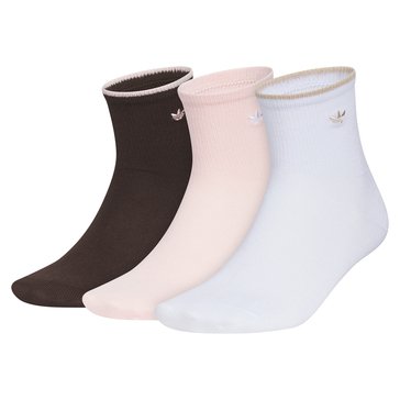 Adidas Unisex Originals Luna High Quarter Socks, 3-Pack