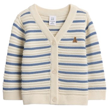 Gap Baby Boys Crochet Stripe Cardigan