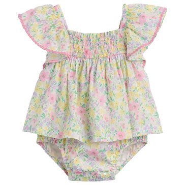 Gap Baby Girls Flutter Sleeve Smocked Bodysuit