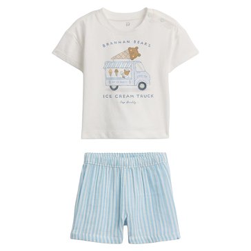Gap Baby Boys Graphic Tee Woven Short Set