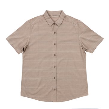 Burnside Men's Linen Stripe Button Up Shirt 