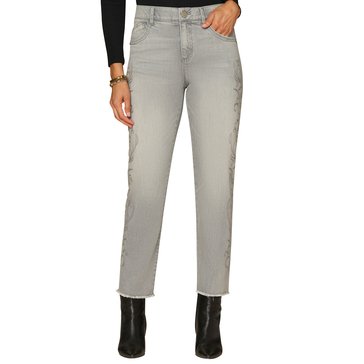 Democracy Women's Ab Solution Embroidered High Rise 27