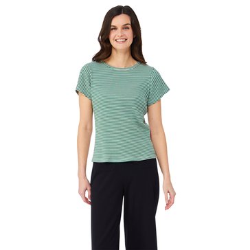 Yarn & Sea Women's Crew Neck Fitted Rib Top