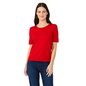Nautica Women's Short Sleeve Sweater