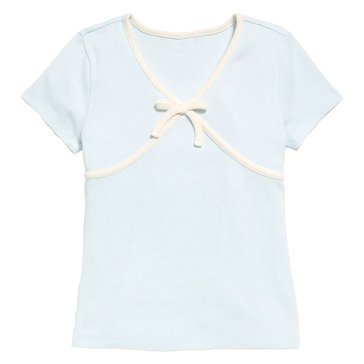 Old Navy Big Girls' Ribbed Short-Sleeve Bow Table Tee