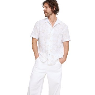 Banana Republic Men's All-Over Floral Linen Shirt