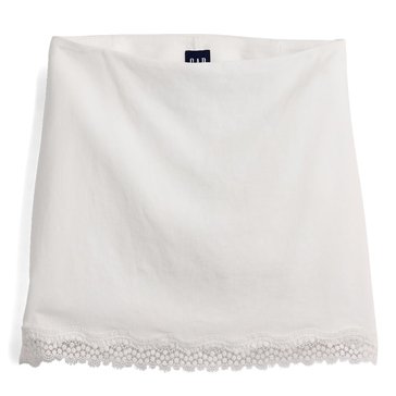 Gap Women's Lace Trim Linen Mini Skirt