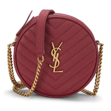 Yves Saint Laurent Grainy Vinyle Round Camera Bag
