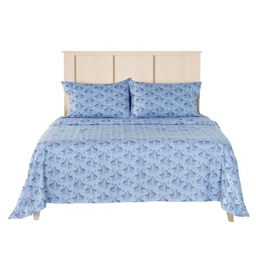 Martex Seaview Geese Toile Print Microfiber Sheet Set