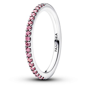 Pandora Sparkling Pink Band Ring