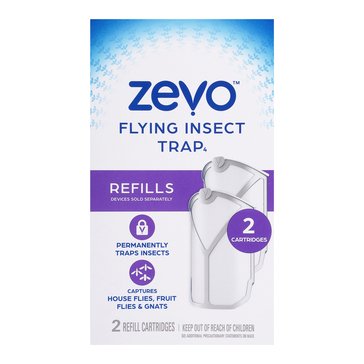Zevo Flying Insect Trap Refill Cartridges, 2-Pack