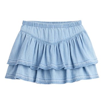 Gap Toddler Girls Double Ruffle Hem Denim Skort