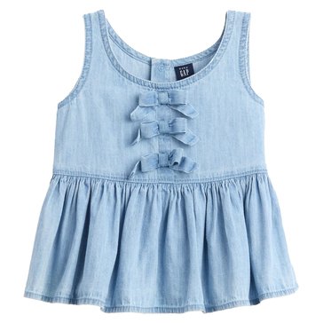 Gap Toddler Girls Bow Denim Top