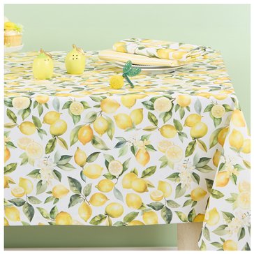 Design Imports Lemon Grove Square Tablecloth