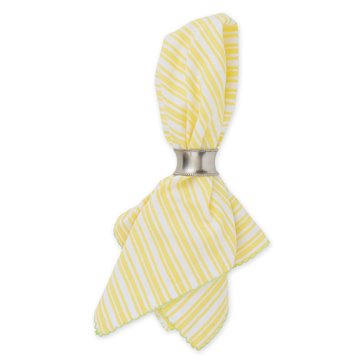 Design Imports Lemon Grove Sunshine Stripe Napkin, 4-Count