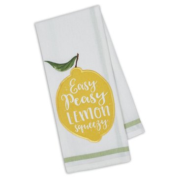 Design Imports Lemon Squeezy Embellished Dishtowel