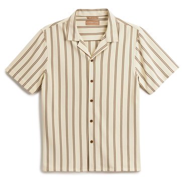 Distortion Men's Striped Knit Camp Shirt 