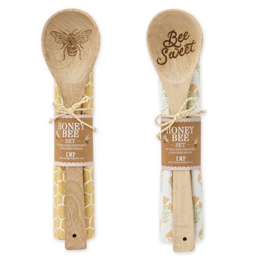 Design Imports Sweet Bee Dishtowel and Spoon Gift Set