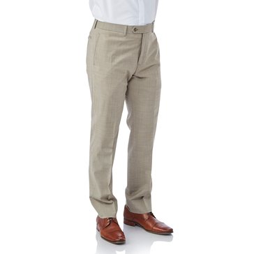 Brooks Brothers Men's Stretch Wool Plain Front Classic Fit Suit Pants