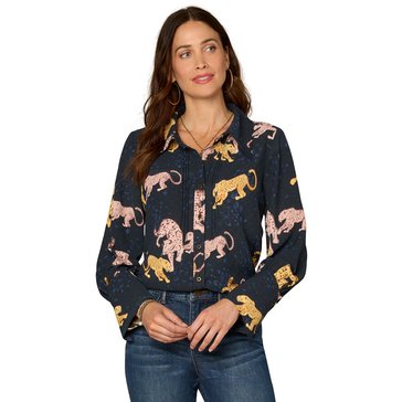 Democracy Women's Button Down Woven Top