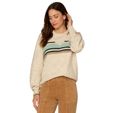 Democracy Women's Striped V-Neck Sweater