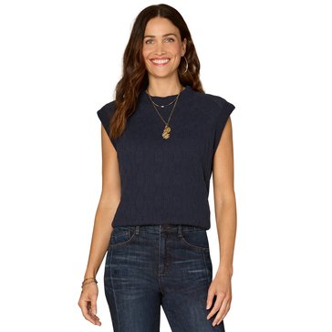 Democracy Women's Cap Sleeve Crew Neck Knit Top