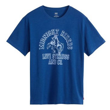 Levi Men's Shot Sleeve Relaxed Midnight Rider Graphic Tee