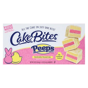 Cakebites Family Pack Yellow Coating Peeps, 4-Count