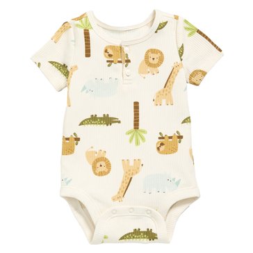 Old Navy Baby Boys' Short Sleeve Henley Print Bodysuit