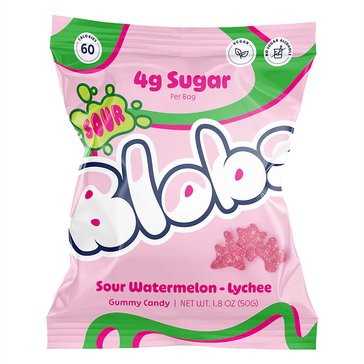 Blobs Sour Watermelon Lychee Gummies, 1.8oz