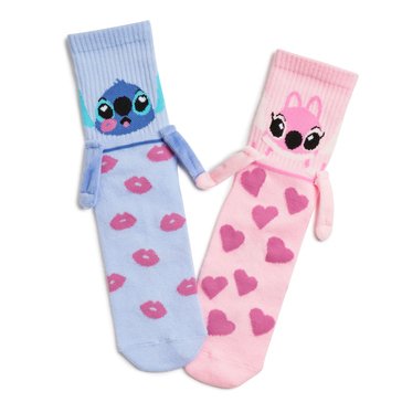 Disney Lilo and Stitch Mid Crew Socks with Magnetic 3D Arms